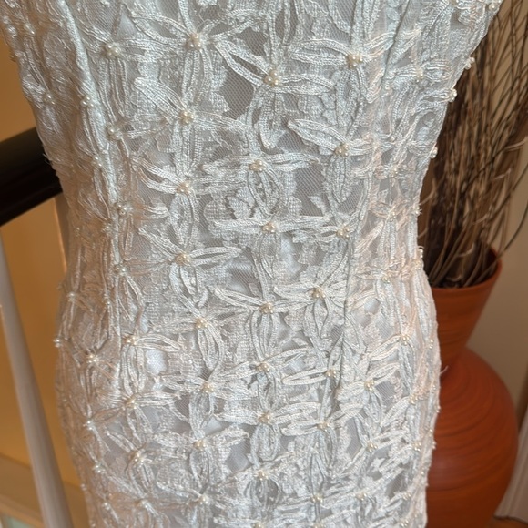 Scala Vintage White Sequin Halter Dress - Picture 2 of 10